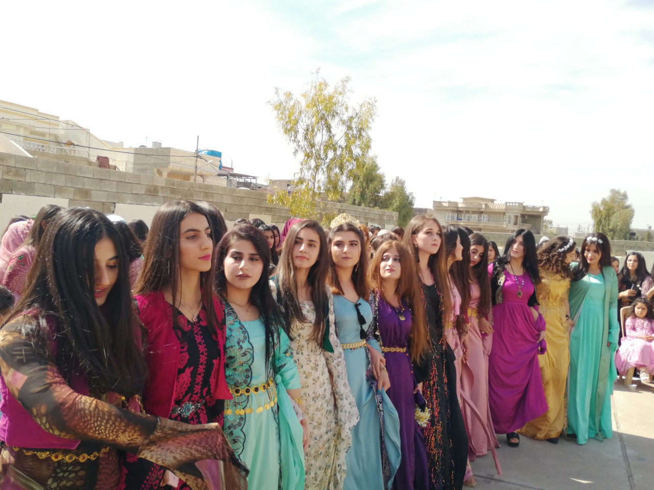Students in one of Kirkuk schools celebrate the National Day of Clothing, March 10, 2019. (Photo: Kurdistan 24)